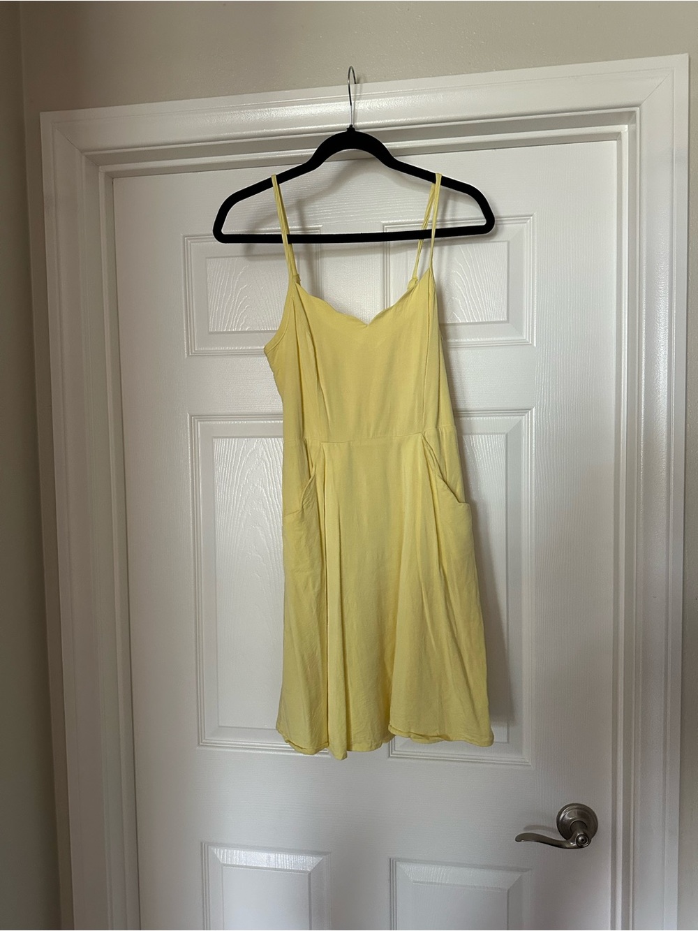 41 Hawthorn Pale Yellow Spaghetti-Strap Mini Dress